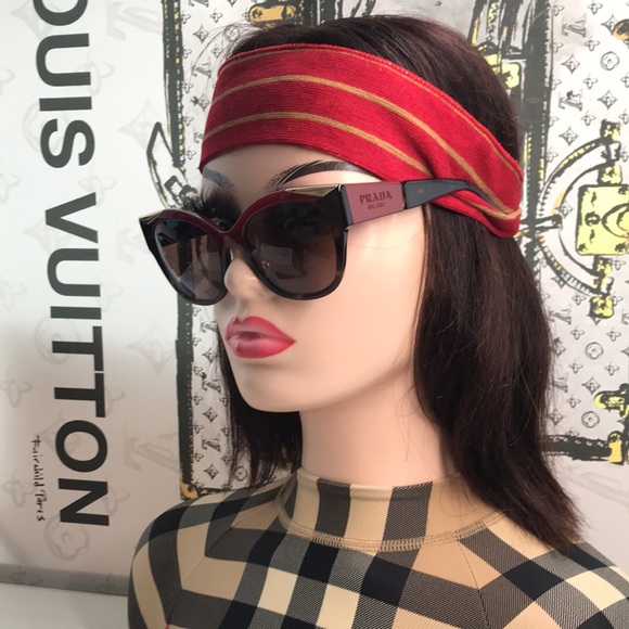 💯- Authentic New Dark Brown Cat Eye Ladies Sunglasses PR 02WSF 07C0D1 56 - Picture 1 of 15